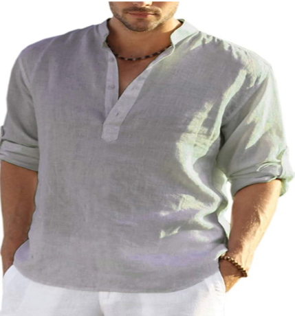 Linen Henley Shirt