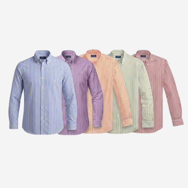 KIT STRIPED DOTTON SHIRT [BUY 2, GET 5] + FREE GLASSES